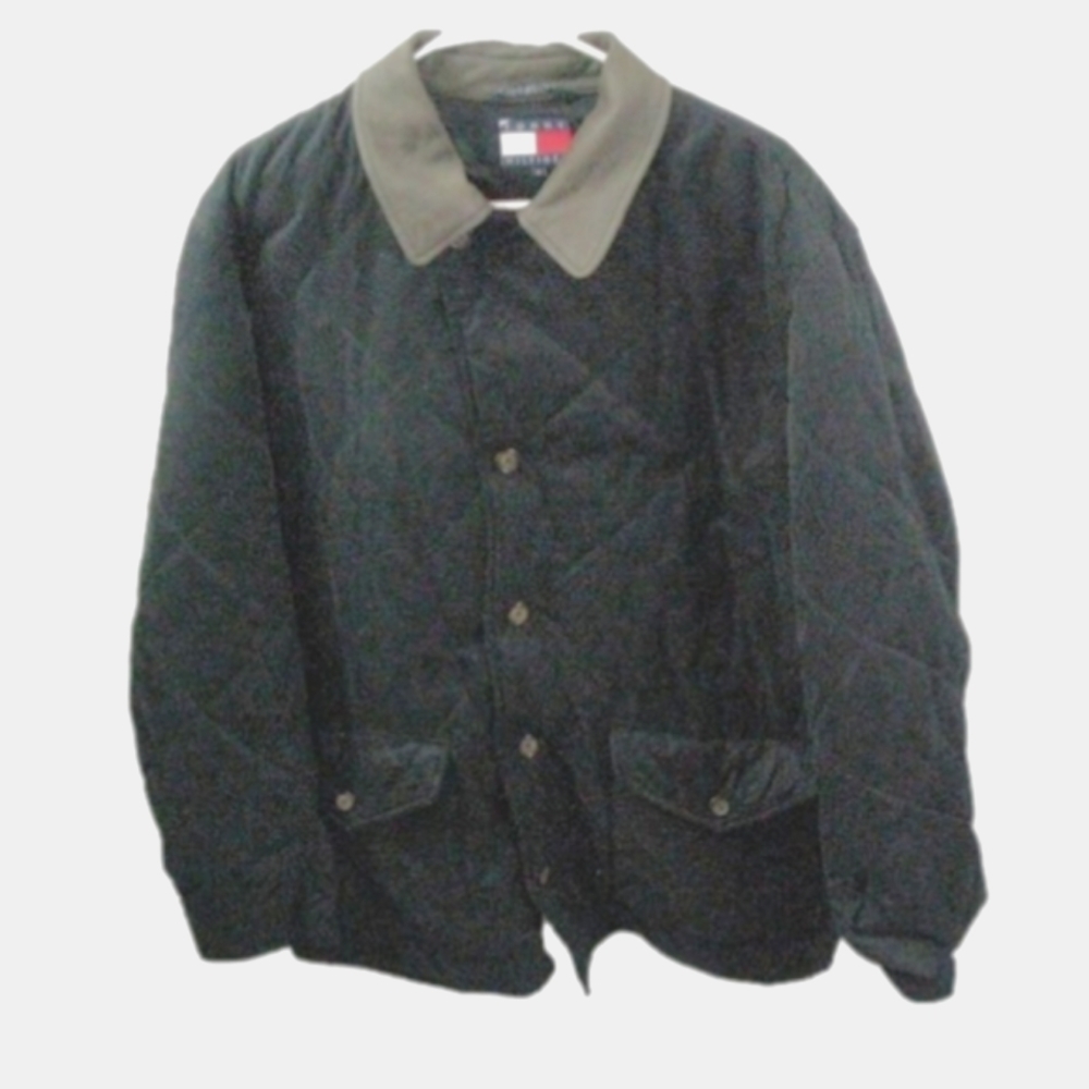 Tommy Hilfiger Men's Black Quilted Jacket Size Medium